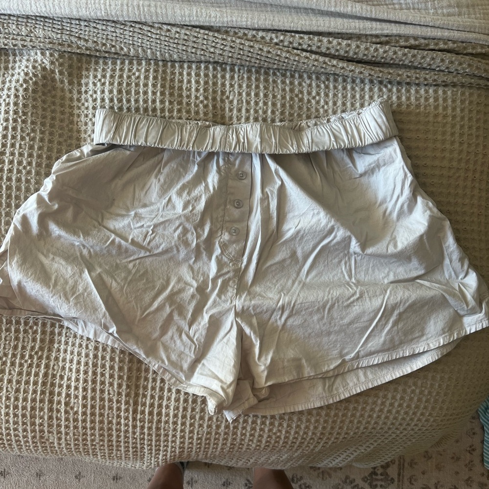 Daily Drills Soft Gray linen Shorts